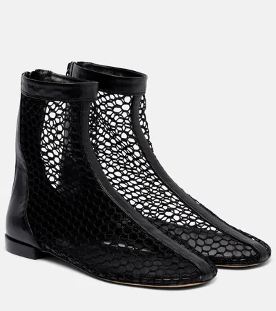 Souliers Martinez Maxima Mesh Ankle Boots In Black