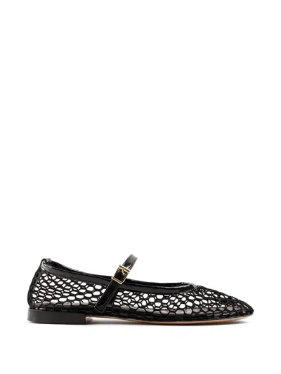 Souliers Martinez Minima Mesh Ballet Flats In Black