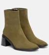 Souliers Martinez Mona 60 Suede Ankle Boots In Green