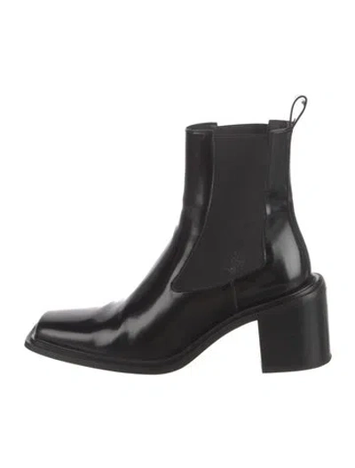 Pre-owned Souliers Martinez Patent Leather Chelsea Boots In Black