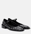 Souliers Martinez Penelope 40 Leather Mary Jane Pumps In Black