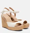 Souliers Martinez Summer Leather Espadrille Wedges
