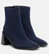 Souliers Martinez Teruele 80 Suede Ankle Boots In Blue