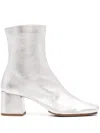 Souliers Martinez Tierra 60mm Metallic Ankle Boots In Silver