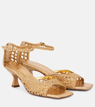 Souliers Martinez Veronica 55 Woven Leather Sandals