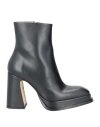 Souliers Martinez Woman Ankle Boots Black Size 6 Leather