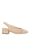 Souliers Martinez Tarragona Woven Leather Ballet Flats In Beige