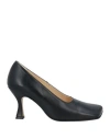 Souliers Martinez Woman Pumps Black Size 8 Leather In Black