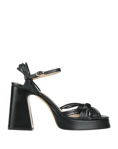 Souliers Martinez Woman Sandals Black Size 10 Leather