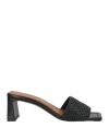Souliers Martinez Woman Sandals Black Size 7 Leather