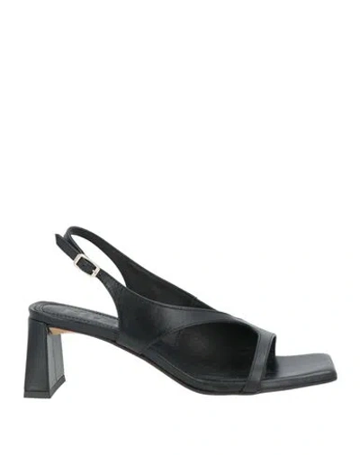 Souliers Martinez Woman Sandals Black Size 8 Leather