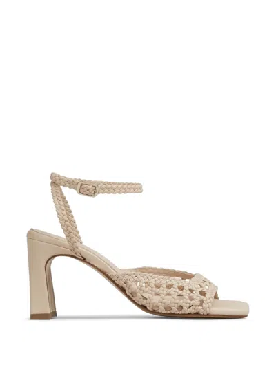 Souliers Martinez Woven Sandals In Neutral