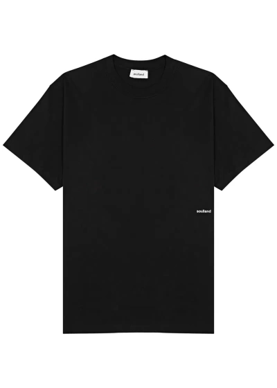 Soulland Ash Logo-print Cotton T-shirt In Black