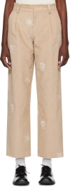 Soulland Beige Aidan Trousers In Beige