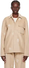 Soulland Beige Rory Jacket In Beige
