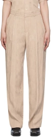 Soulland Beige Ula Pants In Beige