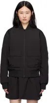 Soulland Black Helios Bomber Jacket In Black