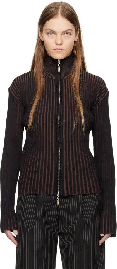 Soulland Brown Nika Sweater In Brown Multi