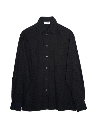 Soulland Carl Long-sleeve Shirt In Black