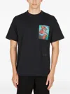 Soulland Floral-print T-shirt In Black