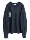 Soulland Frank Crew-neck Sweater In Blue