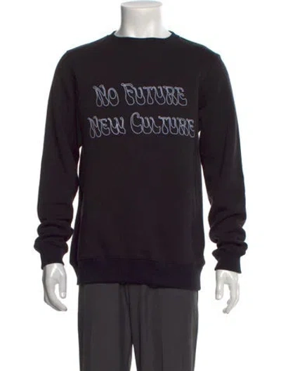 Pre-owned Soulland Graphic Print Crew Neck Pullover In Black