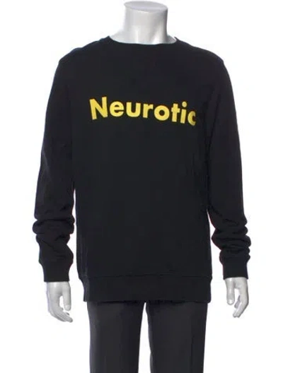 Pre-owned Soulland Graphic Print Crew Neck Sweatshirt In Black