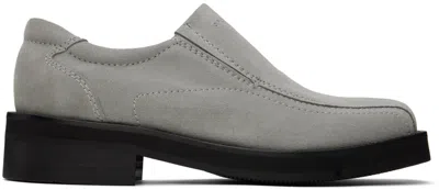 Soulland Gray Moog Suede Loafers In Grey