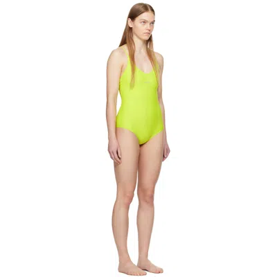 Soulland Green Adel One-piece Swimsuit In Yellow