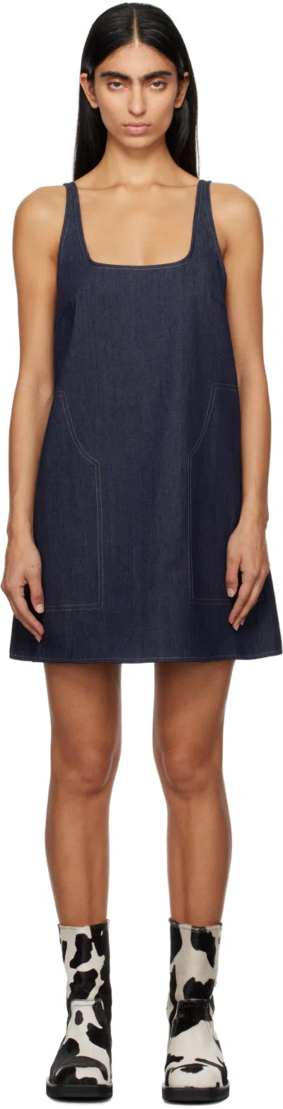 Soulland Indigo Capri Denim Minidress