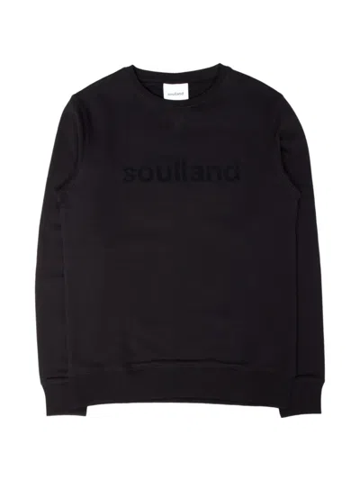 Soulland Logic Willie Crew-neck Sweatshirt In Black