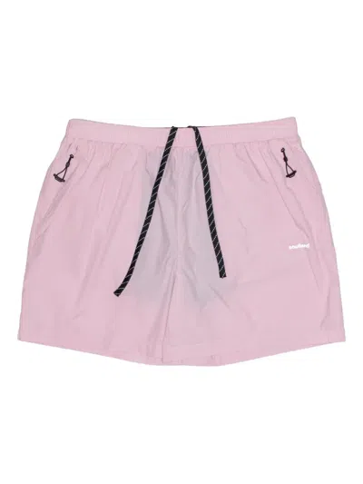 Soulland Logo-print Shorts In Pink