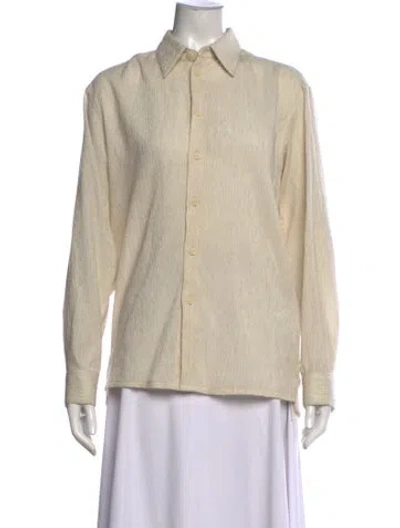 Pre-owned Soulland Long Sleeve Button-up Top In Neutral