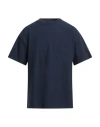 Soulland Man T-shirt Navy Size M Recycled Cotton, Polyester In Blue