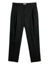 Soulland Marco Pleated Trousers In Black