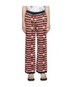 SOULLAND NAVY BLUE STRIPED CASUAL PANTS