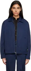 Soulland Windom Embroidered-logo Jacket In Navy