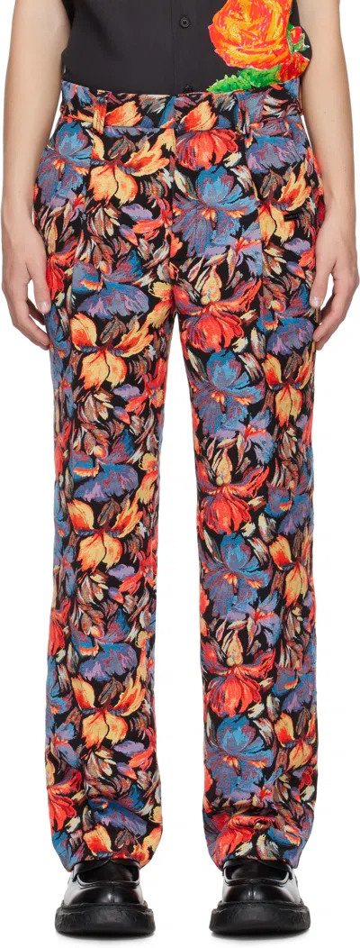 Soulland Orange Ula Trousers In Orange Multi