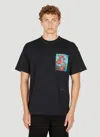 Soulland Floral-print T-shirt In Black