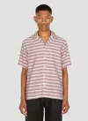 Soulland Striped Shirt In Red