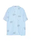 Soulland Orson Stripe-pattern Shirt In Blue