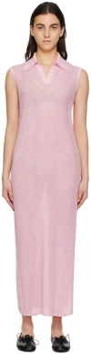 Soulland Nane Ribbed-knit Dress In Pink