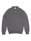 Soulland Polo Jumper In Gray