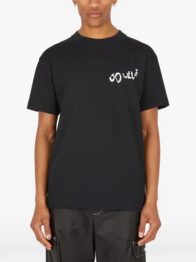 Soulland Print-detail T-shirt In Black