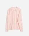 Soulland Robert Longlseeve Polo Shirt In Pink