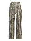 Soulland Snake-pattern Trousers In Brown