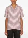 Soulland Striped Shirt In Pink