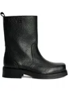 Soulland Structure Leather Delaware Boots In Black