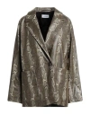 Soulland Woman Blazer Military Green Size 6 Polyester, Polyurethane In Green