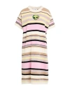 Soulland Woman Mini Dress Pink Size Xs Organic Cotton, Wool, Polyamide, Recycled Wool, Textile Fiber In Pink